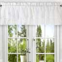 Ellis Curtain Stacey Sheer 56-by-24 Inch Tailored Tier Pair Curtains, White, 56x24, 28"W x 24"L