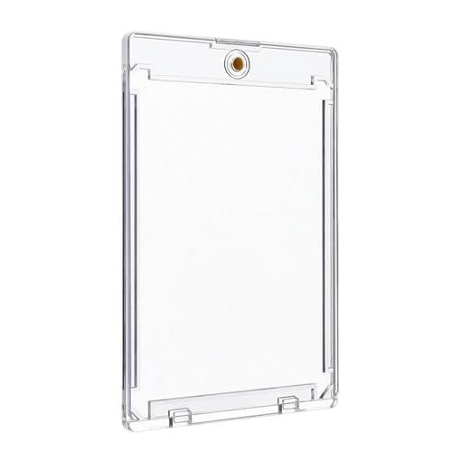 Hard Card Sleeves, Hard Card Sleeves for Baseball Protection and Display, Clear Magnetic Holders, Team Sports Supplies for Collectors, Preservation, Showcase, Keychain, Carrying, Pack 25