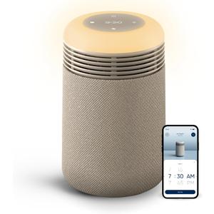 BLUEAIR Air Purifier & Sunrise Alarm Clock for Bedroom, Nursery HEPA, HEPASilent, Wake-Up Light, White Noise & Soothing Sounds for Natural Sleep, USB-C, Mini Restful