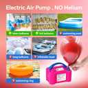 Electric Balloon Pump,110V 600W Portable Dual Nozzles Balloon Pump,Air Pump Balloon Blower for Party Decorations with Tying Tool