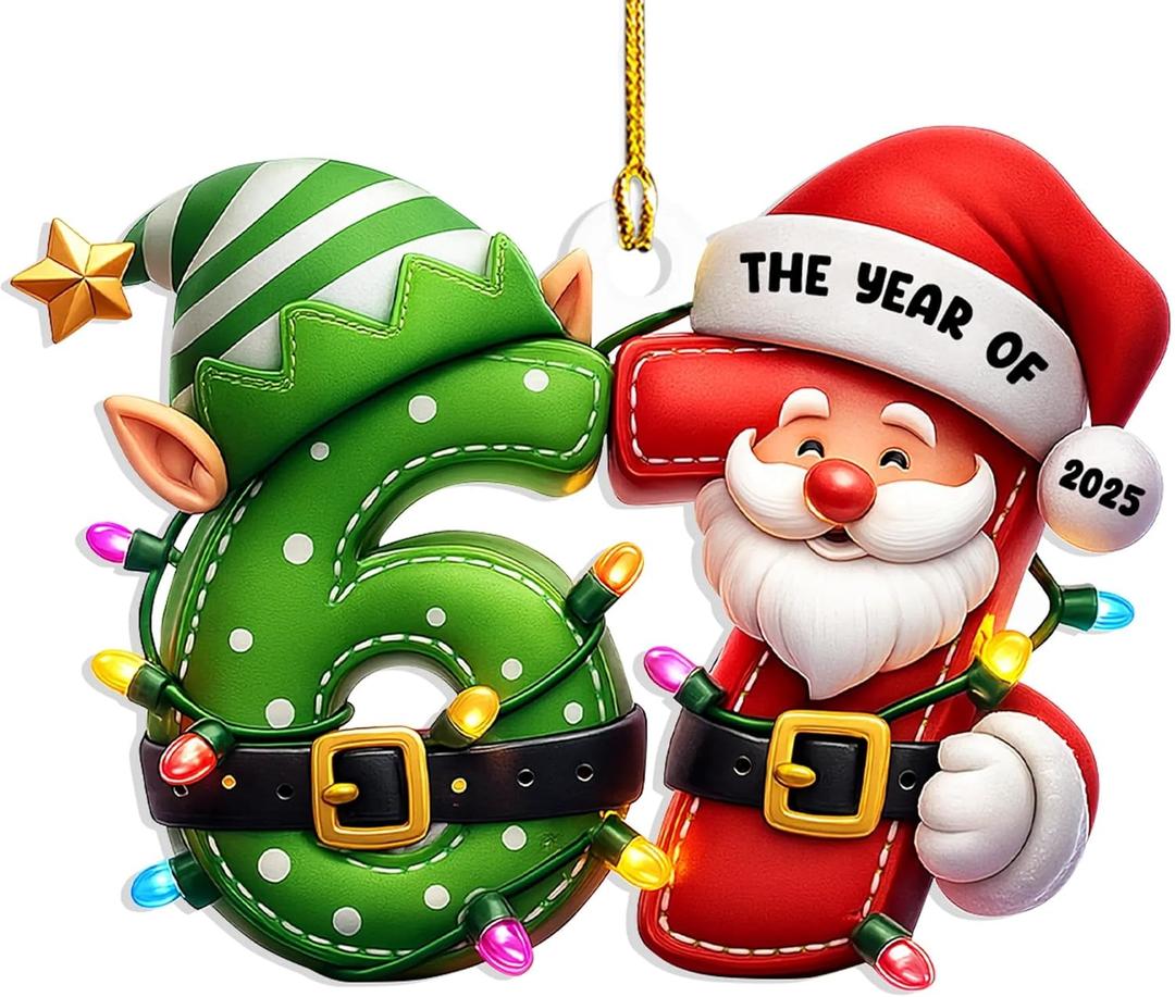 67 Ornament, Funny Six Seven Ornaments, Acrylic 6 7 Trending Ornaments Decoration 2025, Christmas Decorations 2025, 6 7 Meme Gifts for Teen Girl, Boy, Viral Xmas Decor