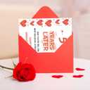 2 x FANCYLUCKY Happy 5th Anniversary Card for Husband Wife, Wood Anniversary Card Gifts for Him Her, 5 Years Married Gift for Husband Wife