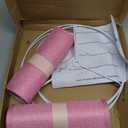 PATIKIL Lamp shades for Table Lamps Set of 2, 11.4" Top x 12.6" Bottom x 9.8" High Drum Lamp shades for Floor Lamps Medium Linen Lampshade Easy Assembly for Lamp Replacement, Pink