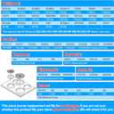 S-Union 4 Pack MP22YA Electric Range Burner Element Unit Set - 2 pcs MP15YA 6" and 2 pcs MP21YA 8" Replacement for Hardwick & Kenmore & Maytag & Norge & Whirlpool Electric Range Stove