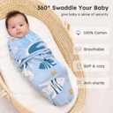 Yoofoss Baby Swaddles for Newborns 100% Cotton, Adjustable Swaddle 3-6 Months 3 Pack Newborn Swaddle Sack, Breathable Soft(Medium)