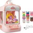 Claw Machine for Kids,Mini Vending Machines Candy Grabber Prize Dispenser Toys for Girls,Electronic Arcade Claw Game Machine for Party Birthday with Lights Sound (Rabbit Claw)
