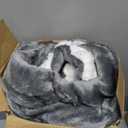 Bedsure GentleSoft Sherpa Fleece Twin Blanket for Couch, Non-Heated, Thick and Warm Throw for Women and Men, Soft Fuzzy Plush Blanket for Winter, Grey, 60x80 Inches