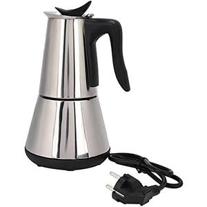 RSSK Electric Moka Coffee Pot Espresso Italian Coffee Maker 6 Cups Percolator Coffee Pot Electric Stainless Steel Classic Cafe Maker