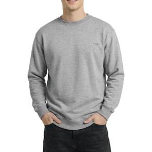 Zylioo Men Tall Sweatshirt Crewneck Pullover Long Fit Soft Casual Sweatshirt Top for Tall Men Daily Wear (Gray, S)