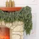 Artificial Cedar Garland,6 Feet Christmas Drooping Garland, Handmade Holiday Decoration