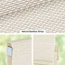 LazBlinds No Drill Bamboo Roman Shades, 29" W x 64" H, Star-Off White