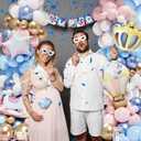 Rocking Horse Gender Reveal Decorations 146pcs Pink & Blue Balloon Garland Arch Kit with Horse Crown Hot Air Balloon Foil Balloons for Boy or Girl Gender Reveal Baby Shower Birthday Party Decor