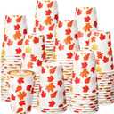 36 Pcs 12 oz Thanksgiving Cups Maple Leaves Paper Cups Fall Autumn Party Drinkware Thanksgiving Harvest Disposable Drinking Glass for Snack Hot Cold Drinks Coffee Tea Party Supplies