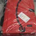 Stadium Seats with Back Support for Bleachers, Folding Bleacher Seat Bleacher Chairs with Back and Cushion, Padded Stadium Chair with Shoulder Strap, 3 Large Mesh Pocket & Carry Handle, Red