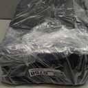 Greenstell Vanity Stool Chair Faux Fur with Storage, 15.7"L x 11.8"W x 19.4"H Soft Ottoman 4 Metal Legs with Anti-Slip Feet, Furry Padded Seat, Modern Multifunctional Chairs for Makeup, Bedroom Black