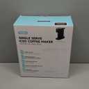 Single Serve Coffee Maker, Iced and Hot Coffee Machine for K Cup & Grounds, Compact Design, 40oz Removable Water Reservoir, 6 to 24 Oz Brew Sizes, Fits 7.3" Travel Mug, Black