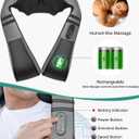 Medcursor Neck Massager with Heat - Deep Tissue Pain Relief, Rechargeable Shiatsu Neck and Shoulder Massager, Ideal Choice for Men, Women, Mom & Dad, Coal Black