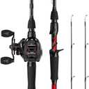 KastKing Royale Legend II Twin Tip Fishing Rod and Reel Combos, Spinning & Casting Combo, IM6 Graphite 2Pc Blanks, Extra Backup Tip Section, Stainless-Steel Guides, KastFlex Technology, EVA Handles