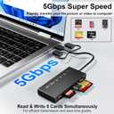 3 x Memory Stick Pro Duo Adapter for iPhone/USB C/PC - 7 in 1 2X SD/ 2X TF/CF/MS/XD Picture Card Reader, Multi Memory Card Reader USB C Lightning OTG Adapter Memory Stick pro Duo Reader for iPhone