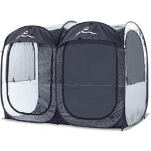 Sportneer Sports Tent, 2-3 Person Instant Pop Up Sports Tents - 92" x 46" x 63.5" Transparent Sport Shelter for Fishing, Camping, Sports Event - Easy Set Up & Tear Down