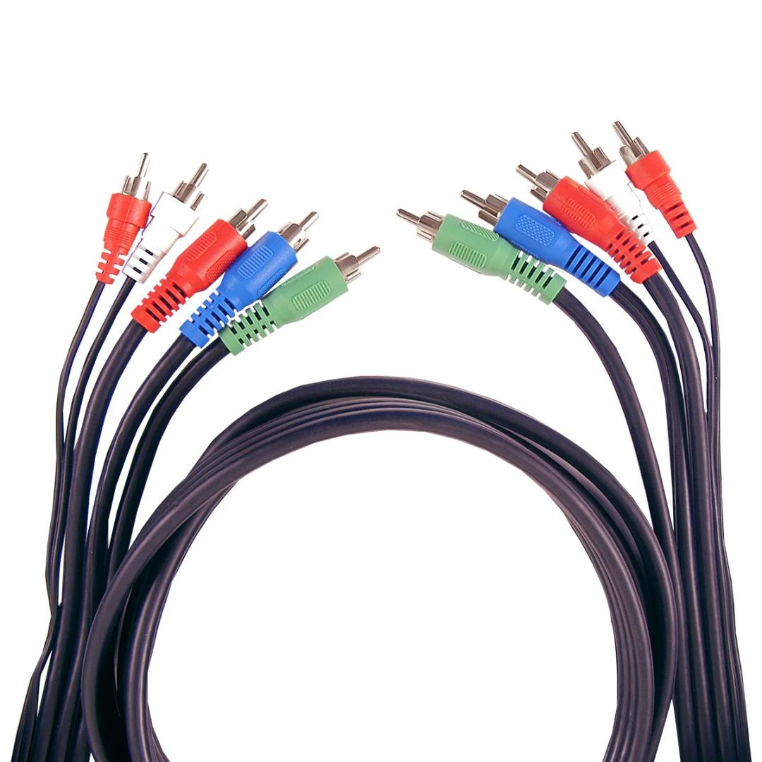 GE
 
6ft.
 
Audio/Video
 
Component
 
Cable
 
with
 
RCA-Type
 
Connectors,
 
Black