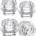 4 Pack Coffee Percolator Glass Top Replacement, Clear Coffee Filter Glass Knob for Electric and Stove Pots, Heat-Resistant Percolator Parts Camping Accessories for Coffee Filter and Makers