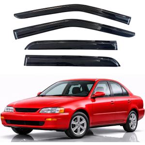 Rain Guards Window Visors for 1993-1997 Toyota Corolla Sedan
Out-Channel Window Visors Vent Wind Deflectors 4PC, Car Accessories for 93-97 Corolla Sedan (Sedan Only)