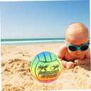 Garneck 3 Pcs Elastic Rainbow Balls PVC Beach Play Balls for Indoor Outdoor Fun Games and Activities Random Pattern