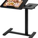 Adjustable Overbed Table with Wheels, Rolling Laptop Table for Bed & Sofa, 26.18"-42.12"