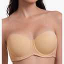 Women's Strapless Bra Multiway Lift Padded Underwire Bra Anti Slip Full Coverage Convertible Brassie Size 32DD