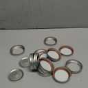 DSJIFGEW Canning Lids and Rings Regular Mouth, 24Pcs Split Type Metal Mason Jar Lids with Bands for Regular Mouth Ball, Kerr Jars - Food Grade with Silicone Airtight Seal Premium Small Canning Lids