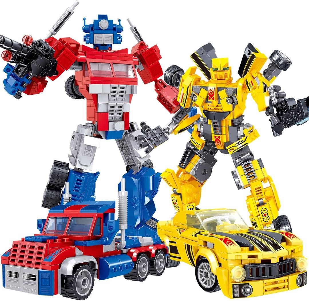 Transforming Building Set, Collectible 2in1 Transformation Robot and Truck Building Block Set, STEM Toys Gifts for Boys Kids 12+ (636 Pieces)