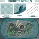Threehoney 6 Pack Pop up Mesh Plant Covers Outdoor Plant Protector with Ground Nails for Garden Net Guard for Protecting Vegetables Fruits Seedlings Flowers from Animals 35" L x 14" W x 16" H