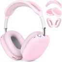 Case for Airpods Max Headphones, Ear Pad Case Cover/Ear Cups Cover/Headband Cover for AirPods Max (USB-C/Lightning)(2024/2020), Silicone Cover for Apple Airpod Max, Accessories Cases(Pink)