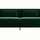 Modern Velvet Upholstered Sofa Couch with Pillows Removable Cushions Metal Legs
