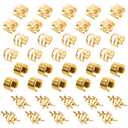 Gold Hair Braids Dreadlock Non-Piercing Ear Clip Beard Cuffs Clip Hair Accessories Styling Fashion Jewelry Gift Toos for Women Men Passion Twist Goddess Locs Crochet Hair Rings (40Pcs, Gold) (1 Count (Pack of 40))