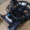 22" Bariatric Wheelchair, Removable Desk-Length Armrests and Swing-Away Foot Rests