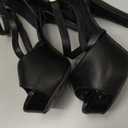 IDIFU Women's IN5 Charcy Crisscross Strappy Platform High Chunky Heels Peep Toe Pump Party Heeled Sandals(8.5 M US, Black Suede)