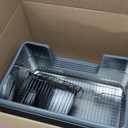 23.6''x15.6''x12'' Stainless Steel Sifting Litter Box with Sifter, Pine Pellet Litter Box with Lid for Big Cats, Built-in Sifter, No Waste Bag Needed, Easy to Clean & Durable (Grey)