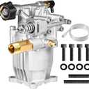 YAMATIC 3/4" Shaft Horizontal Pressure Washer Pump 3200 PSI @ 2.5 GPM Replacement Pump for Power Washer Compatible with Homelite, Troybilt, Simpson, Honda gc190 AR rmv 2.5g30 and More