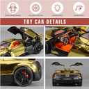 Toy Car Model 1/24 Diecast Cars Collectible Car Model Kit for Adults and Boys,Metal Pull Back Cars with Lights and Sounds,Great Car Toys Gifts for Kids,Toy Cars for Boys Age 3-12（Gold）