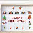 Merry Christmas Garage Door Magnets - 30Pcs All in One Weather Resistant Christmas Garage Door Decorations Set for Holiday Decor