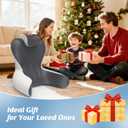 Reading Pillow for Sitting in Bed, 22H Back Pillow for Sitting Up,Lumbar Rest & Neck Support Bed Pillows,Backrest Bed Chair with Arms for Reclining,Gaming,Resting,Watching TV in Couch or Floor