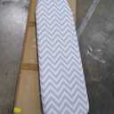Amazon Basics Full-Size Ironing Board - 4-Leg Fold-Up, Chevron Removable Cover, 60"L x 14"W x 38"H