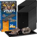 LULUCATCH Sticky Mouse Trap, 20 Pack Large Glue Traps, Pre-Baited Heavy Duty Non-Toxic Bulk Glue Boards Mouse Traps Indoor for Mice, Snakes, Rat, Insects, Cockroaches & Spiders, Pet Safe Easy to Use