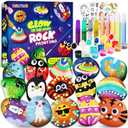BainGesk Glow in The Dark Rock Painting Kit for Kids, Painting Rock Crafts Set, Arts and Crafts Gifts for Ages 6-8, Creative Activities Art Toys for 6, 7, 8, 9, 10, 11, 12 Year Old Kids