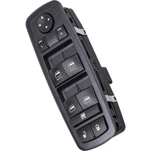 Driver Side Power Window Switch Door Lock Control Button Compatible with 2009 2010 2011 2012 Dodge RAM 1500/2500/ 3500 Quad & Crew Cab Pickup, Double Auto Buttons Replaces 4602863AB, 4602863AC