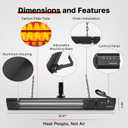 ThermoMate Outdoor Patio Heater 1500W 120V Plug-in, Infrared Carbon Fiber