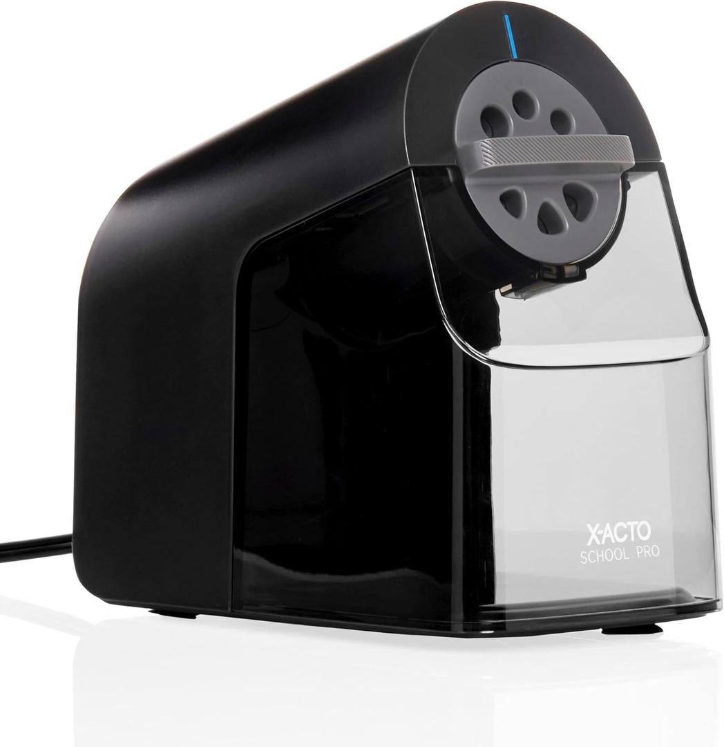 XACTO Teacher Pro Electric Pencil Sharpener, Heavy Duty, Black, 1 Count  School, Classroom Essentials