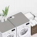 2 PACKS SEIRI Washer and Dryer Topper, 26" x 26" Silicone Dryer Top Protector Mats for Flat Top Surface Cover and Front Load Washing Machine Non-Slip Waterproof Laundry Topper Mat Large (Light Gray)